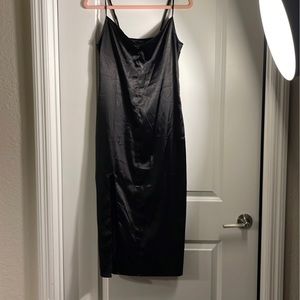 AFRM, Katina, Satin, Midi, Womens Dress, VNeck, Bodycon, Small, Formal, Slip